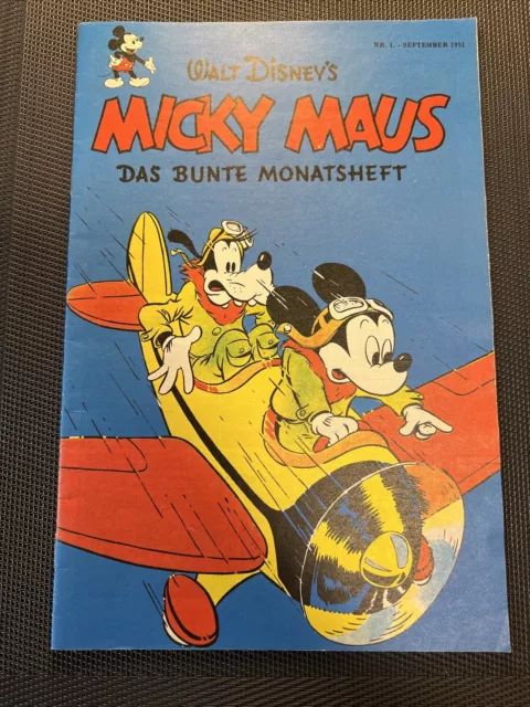 Micky Maus Heft Nr. 1 September 1951 Ehapa Verlag Nachdruck  !!
