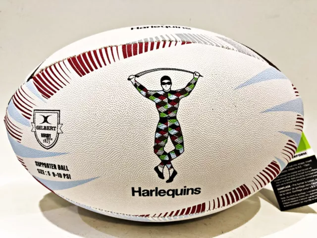 Harlequins supporter GILBERT RUGBY BALL size  4