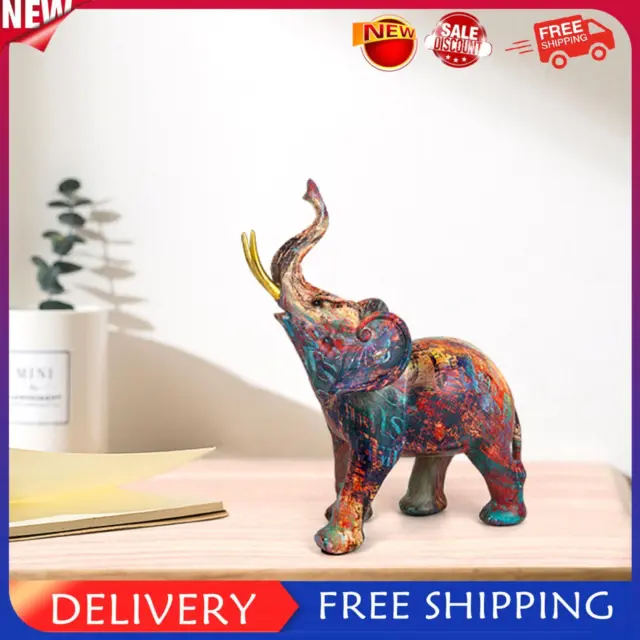 Resin Doodle Elephant Sculpture Holiday Gift Graffiti Home Decor for Living Room