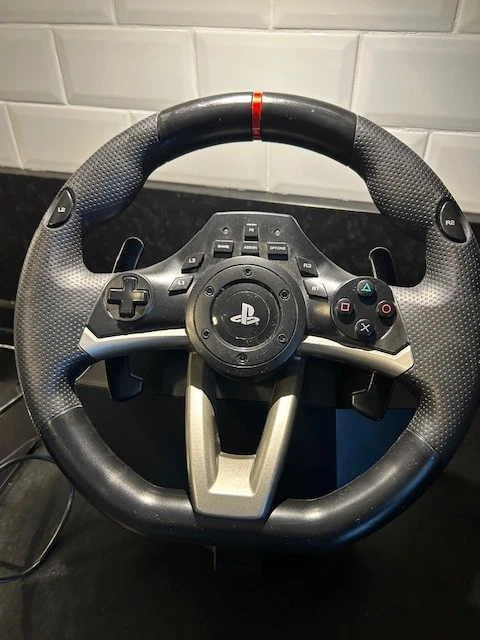 Volant De Course NGS Racing - Compatible PlayStation 2, PS1, PS One, PC - Neuf Sous Blister