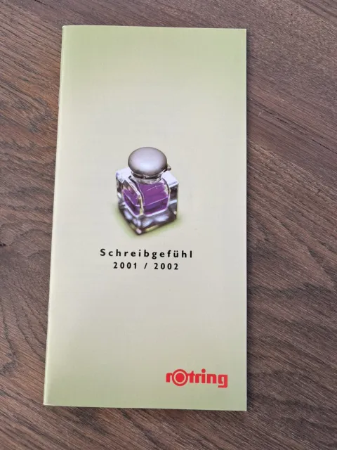 rOtring Original Katalog 2001/2002 Schreibgefühl Top Zustand