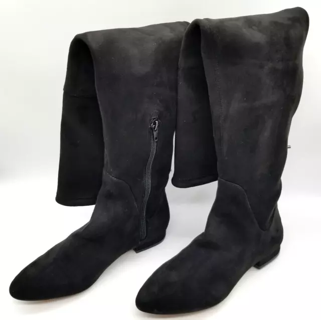 Enzo Angiolini Womens Black Faux Suede Meloren  Over The Knee Boots 5.5 M