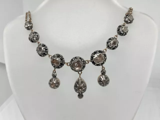 Georgian Necklace With Rose Cut Diamonds