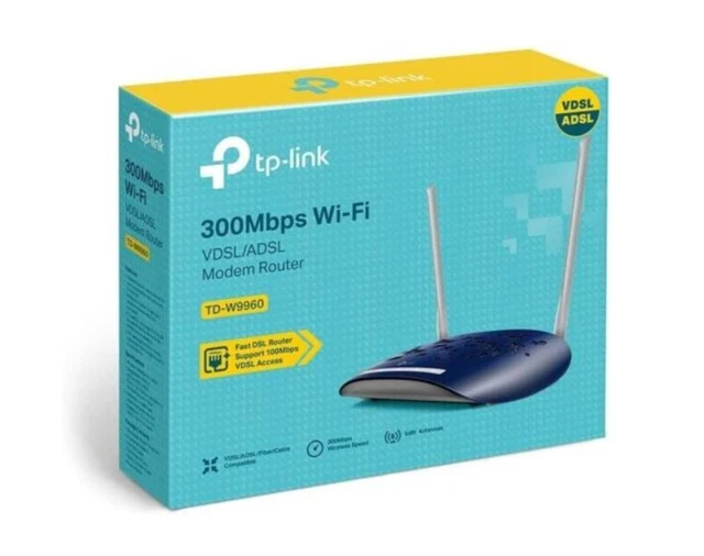 TPLINK TDW9960 VDSL/ADSL modem Router 300mbps wifi £19.45 PicClick UK