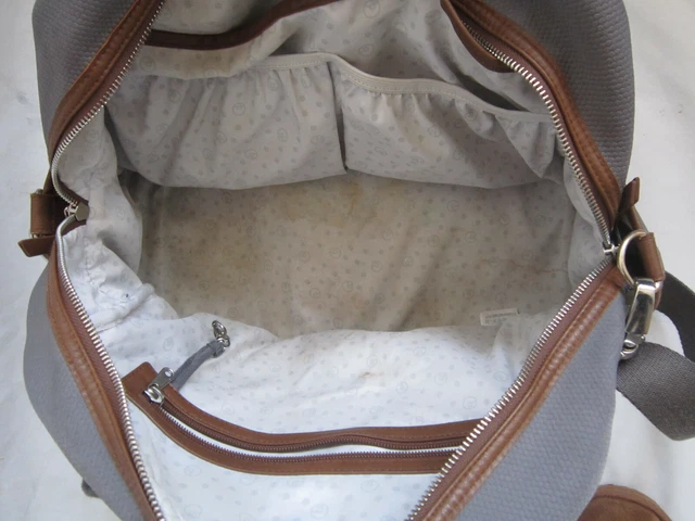 Mamas & Papas Ocarro Bowling Style Changing bag Grey tan 2