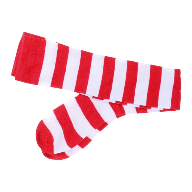 Navidad Cosplay Disfraz Calcetines Navidad Muslo Calcetines Altos Rodilla Calcetines