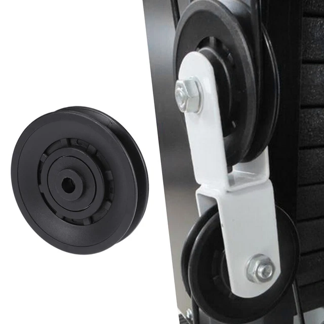 Poulie équipement De Gym Roulement Poulie 70mm Sourcing Map - Pour Câble De Fitness, équipement De Gym - Plastique PA Noir - Diamètre Intérieur 10mm Roue Guidage Câble Noir