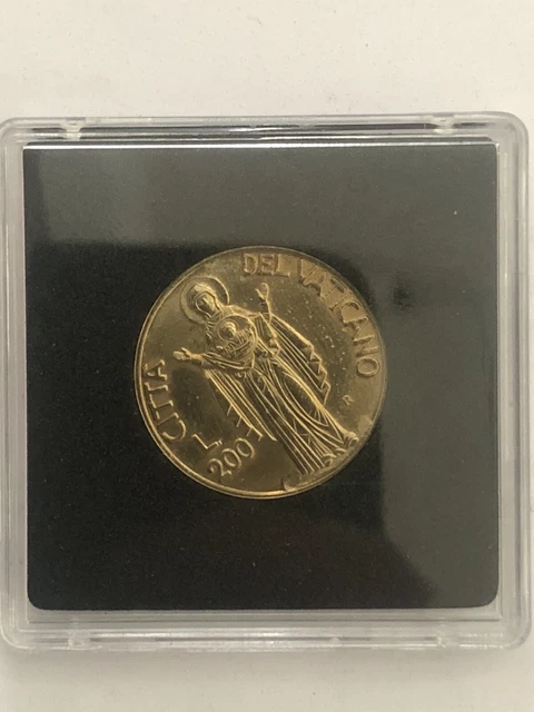 CITTÀ DEL VATICANO 200 Lire “GIOVANNI PAOLO II” 1990 in capsula -FDC- rarissima