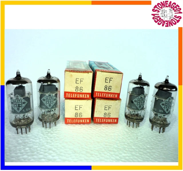 one pair audio preamp EF86 6CF8 Haltron tested strong like NOS