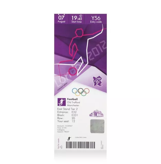 UNSIGNED London 2012 Olympics Ticket: Football, August 7th  Autograph