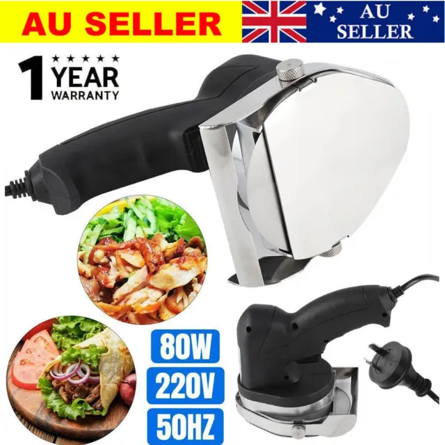 80W Electric Kebab Knife Meat Slicing Commercial Kebab Wheel Blade Disc Cutter