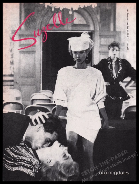 Suzelle Clothing 1980s Print Advertisement Ad 1987 Kissing Couple