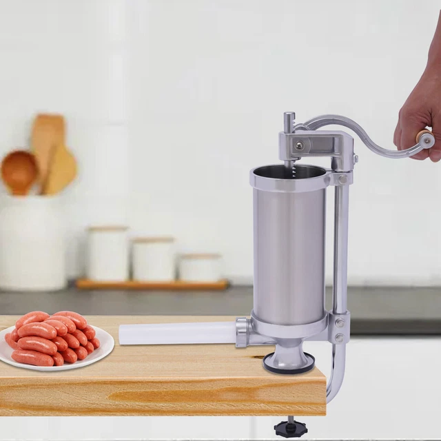 Manual Sausage Stuffer Vertical Stainless Steel Meat Press Sausage Filler Maker