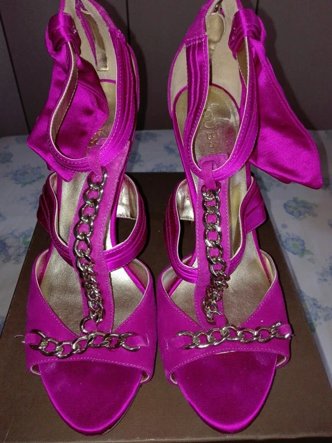 SANDALI GUESS FUCSIA 40 open toe scarpe rosa EUR 75 00 PicClick FR