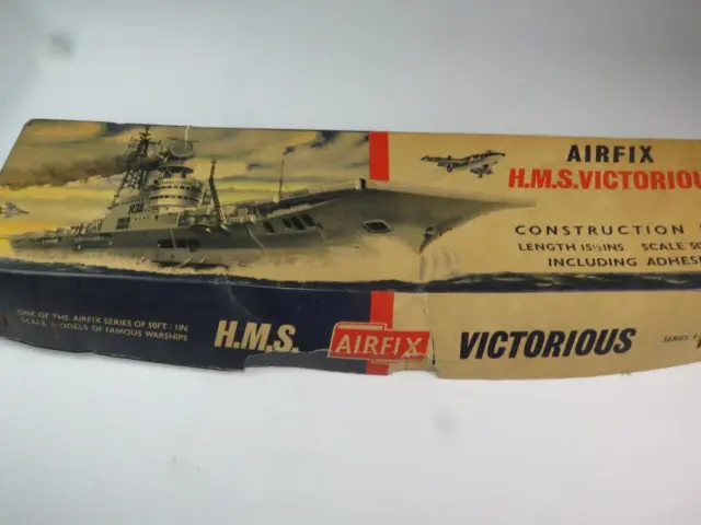 Vintage Airfix 1/600 Modelo Barco HMS Victorious sin Hacer En Raro Tipo 2 Caja