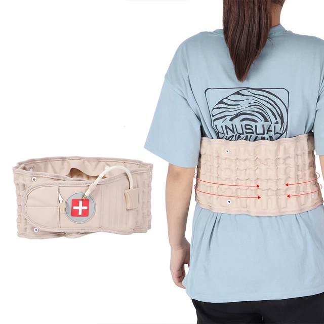 (cream Color One Size) Back Belt Lumbar Support Decompression Back