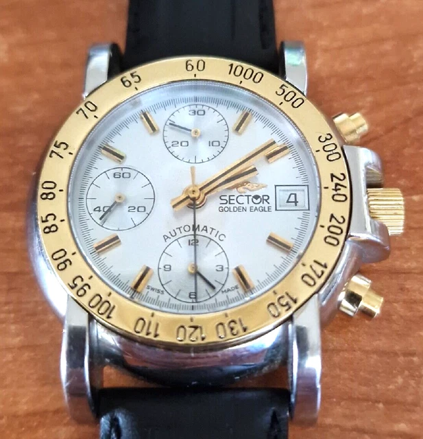 CRONOGRAFO SECTOR GOLDEN Eagle Automatic Valjioux 7750 Oro e Acciaio Diver Watch EUR 350 00 PicClick IT
