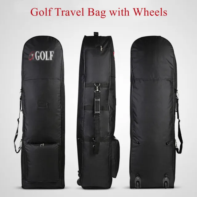 Golf Bag Air Travel Covers Hard Case Golf Club Rolling Protector with Wheels