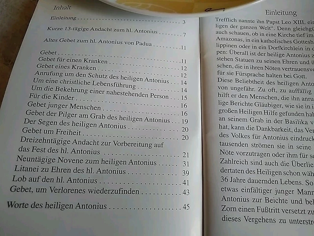 GEBETE ZUM HEILIGEN Antonius von Padua EUR 1,44 - PicClick DE