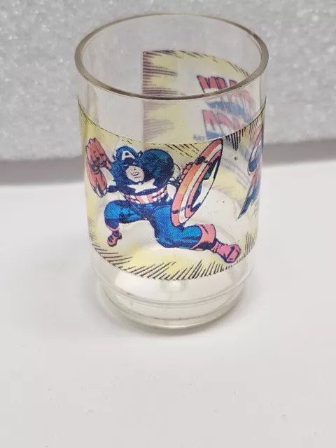 Captain America Small Plastic Cups Vending Machine Marvel Rare