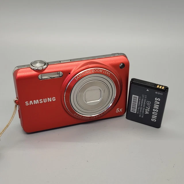 Samsung ST67 14.2 MP Compact Digital Camera Red Tested