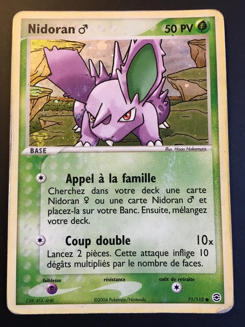 Pokemon Card NIDORAN 71/112 Holo Reverse Block EX French NEW