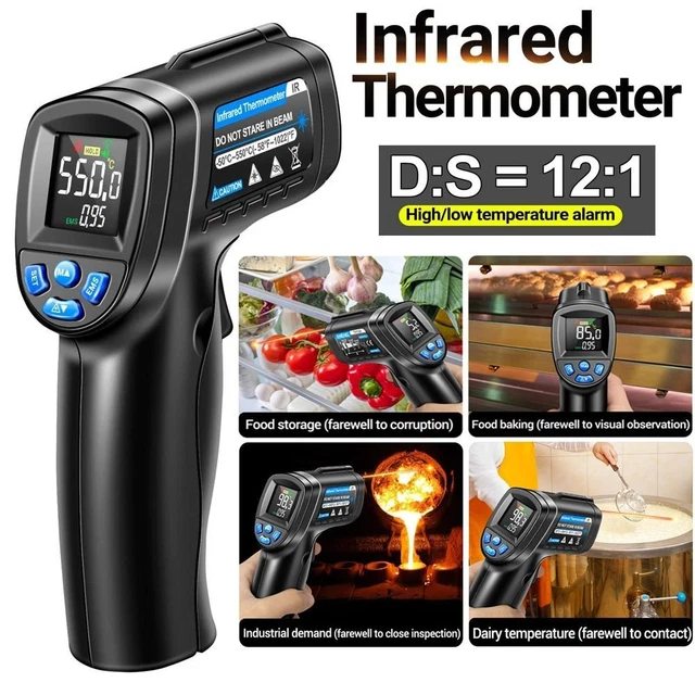 Termometro a infrarossi IR pistola digitale temperatura sensore laser IR senza contatto