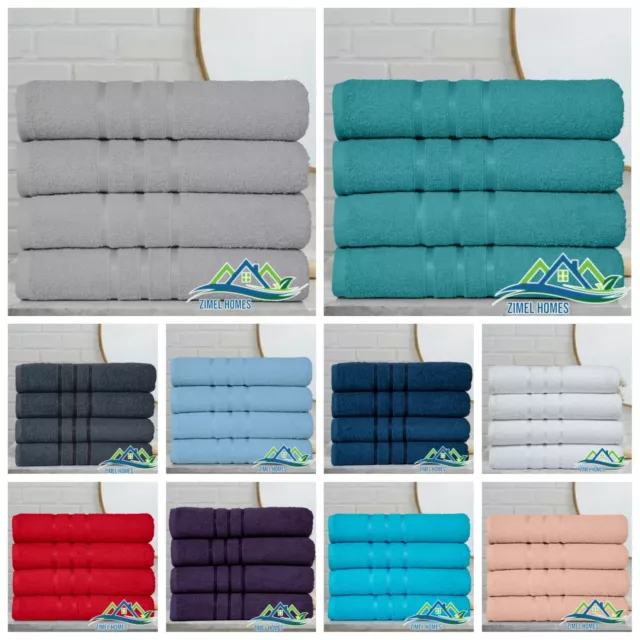 Pack of 4 Large Jumbo Bath Sheet 100% Egyptian Combed Cotton Big Beautiful Towel