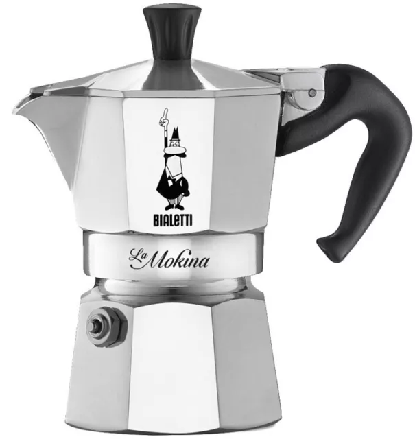 Caffettiera La Mokina Bialetti mini moka in alluminio mezza tazza