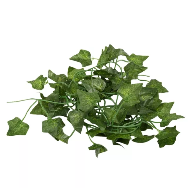 1X(2M Long Artificial Plants Green Ivy Leaves Artificial Grape Vine Fake8680