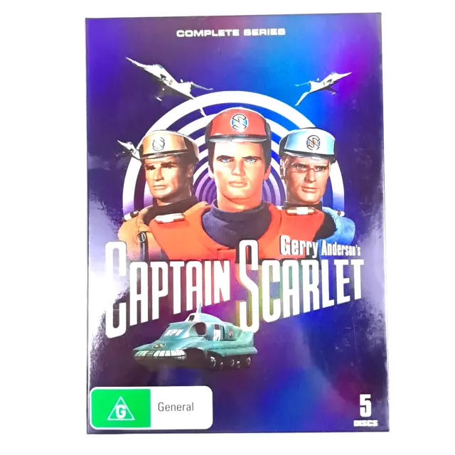 Captain Scarlet Complete Series DVD (1960s Sci-Fi) Region 4 Like New 5 Disc Set