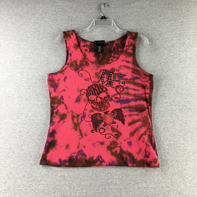 Harley Davidson Top Womens Extra Large Boat Neck Tank Biker Shirt Ladies