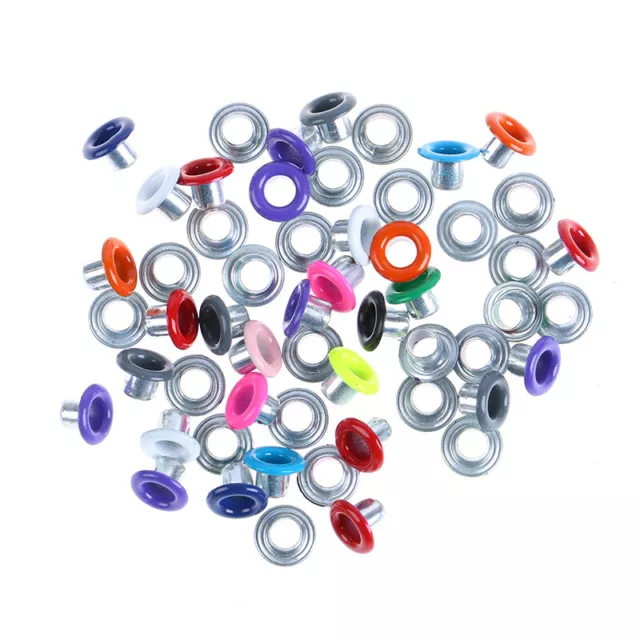 50pc Hole 3-10mm Metal Mixed Color Eyelet for DIY  Lace Shoe Bag Label Cloth*S*