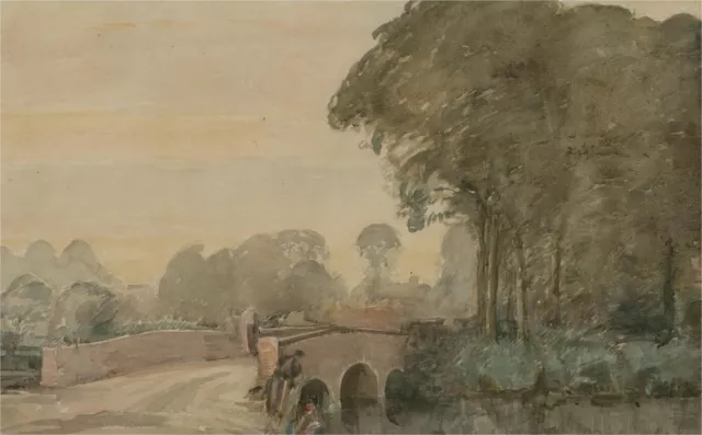 David Thomson Muirhead NEAC (1867-1930) - 1921 Watercolour, Over The Bridge