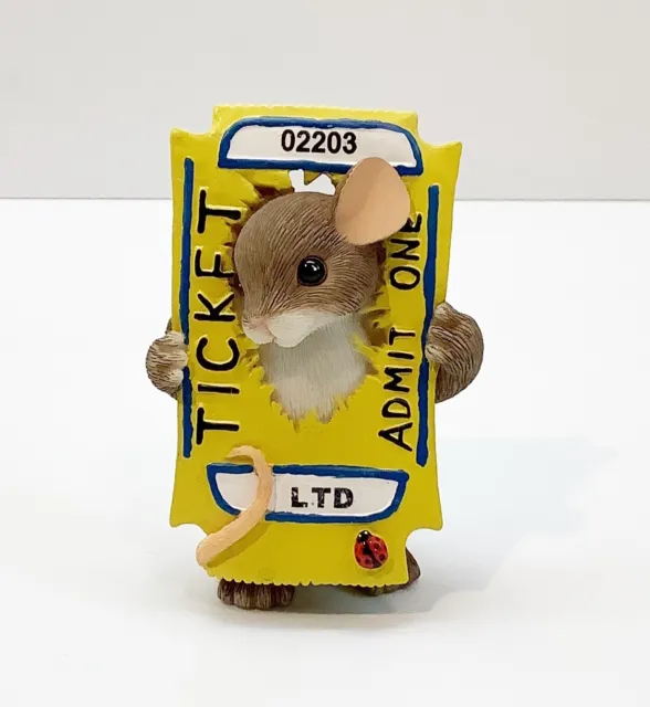 🔴 Vintage Charming Tails “You’re The Ticket” Mouse Figurine 82/123