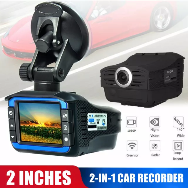 VG3 2 in 1 FHD 1080P Dashboard Camera Radar Speed Detector Alarm DVR Recorder