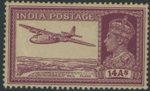 India George VI 14a Purple stamp SG277 Mint