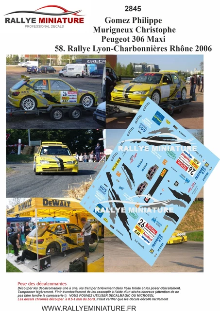 Décalcomanies 1/18 Peugeot 208 Breen Rallye Monte-Carlo 2015 WRC - Marque Rallye Miniature