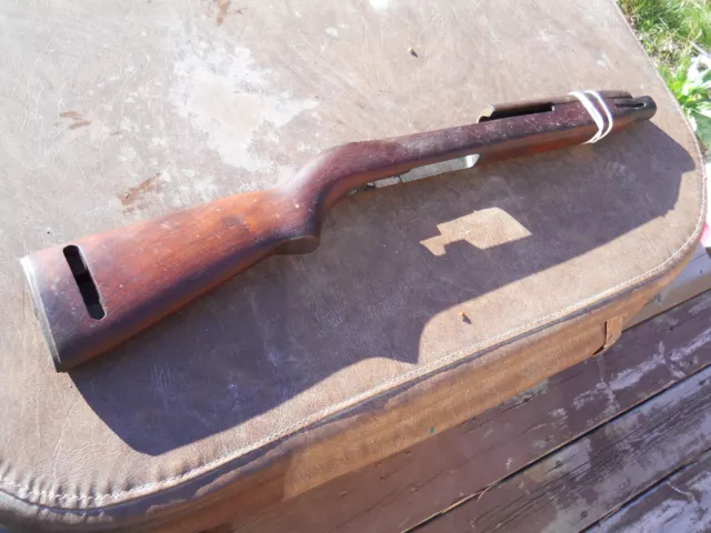 WWII M1 Carbine Saginaw Type II Oval Cut low Wood Stock SG stamped Original M-1