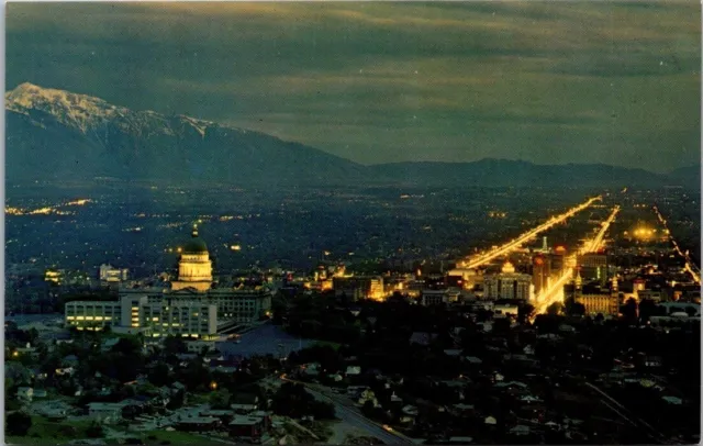 Postcard Salt Lake City Utah Aerial View unposted Vintage Card