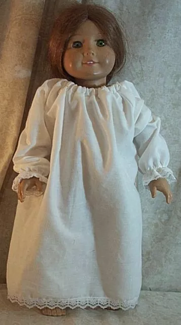 Doll Clothes Made 2 Fit American Girl 18" inch Nightgown White Cotton