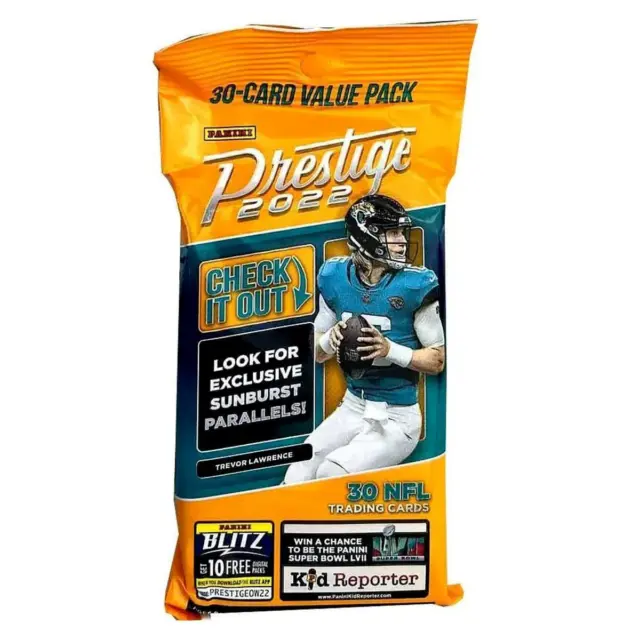 2022 PANINI Prestige NFL Football Sealed Fat Pack 30 cartes