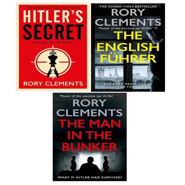 Rory Clements Collection 3 Books Set Hitler's Secret, Man in the Bunker ,English
