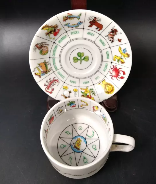 Fortune Telling Horoscope Tea Cup & Saucer International Collectors Guild 2