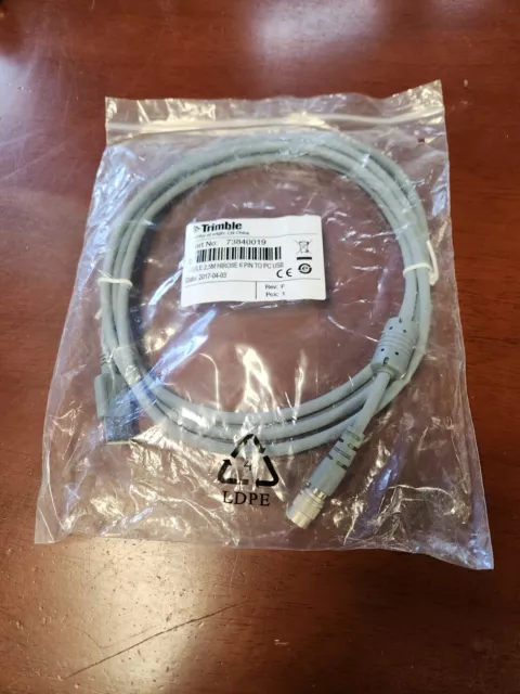 Trimble 73840019 Cable 2.5mm Hirose 6 Pin To PC USB New 2017 OEM