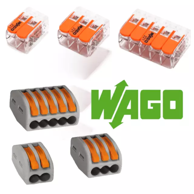 Wago Series 221/222/221-22411/773 Electrical Connectors Wire Blocks  12V - 240V