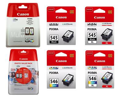 Original Canon PG545 / PG545XL / CL546 / CL546XL Ink Cartridges for PIXMA MG2550