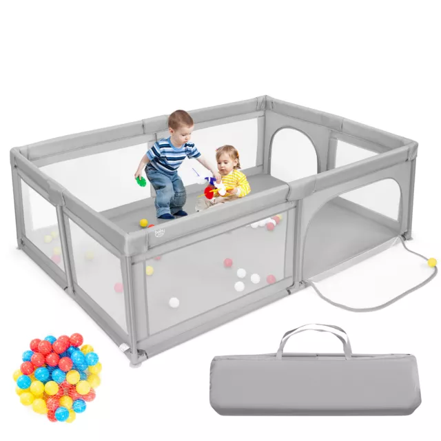 Baby Playpen Safety Gate Kids Interactive Activity Center Fence Game Play Yard