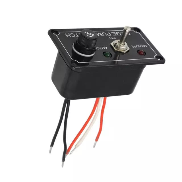 Panneau de commutateur de pompe de cale DC 12V manuel/arrêt/fusible
