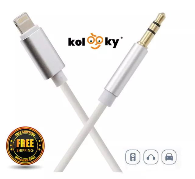 Adattatore cavo Aux per auto da 3,5 mm a 8 pin per iPhone X XS Max XR 11 Pro 8 7
